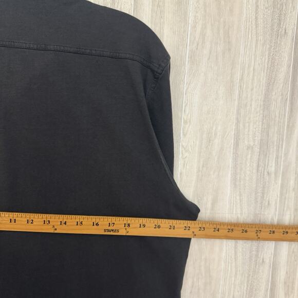 Faherty Short Sleeve Knit Seasons Shirt Men XL Washed Black Pockets Casual READ - Picture 12 of 12